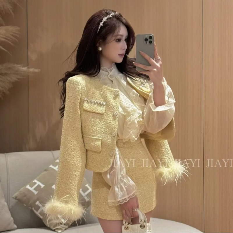 Wool Suit Jacket - New Small Fragrance High End Tweed