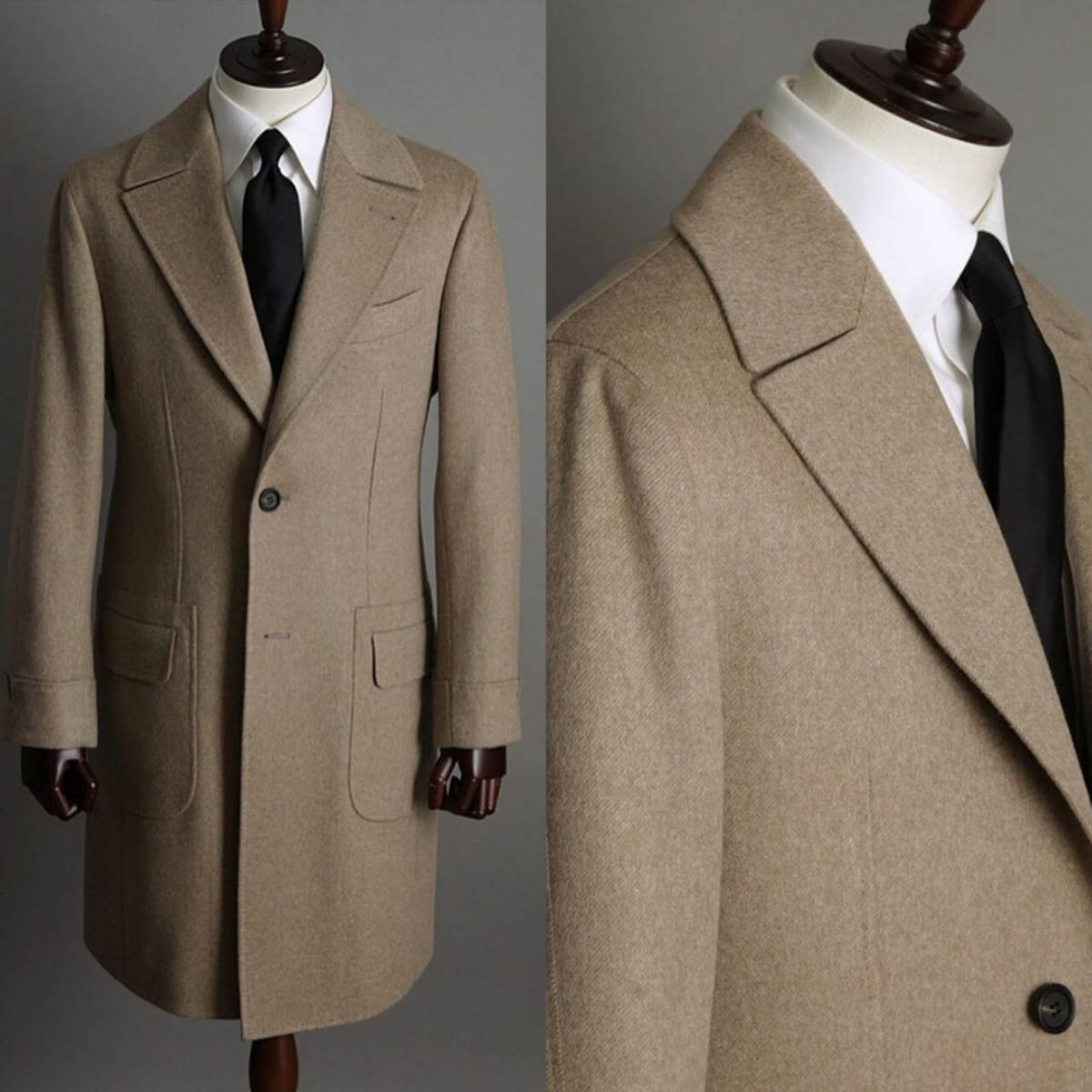 Men'S Formal Wear No Suit - Khaki Vintage Men Coat Formal Business