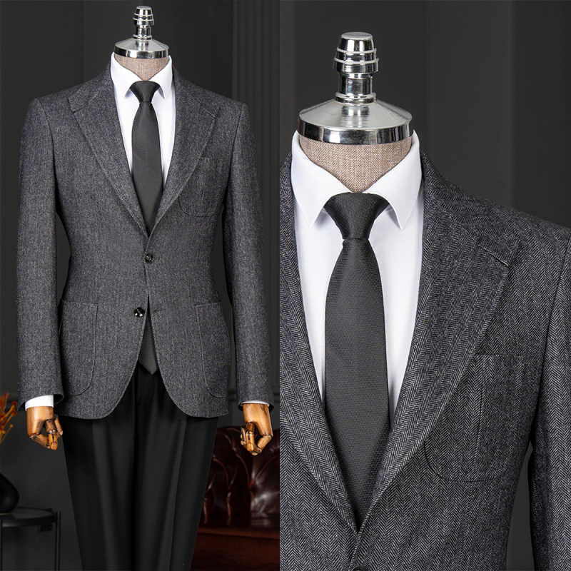 Men'S Formal Wear No Suit - Classic Herringbone Men 2 Piece Suit