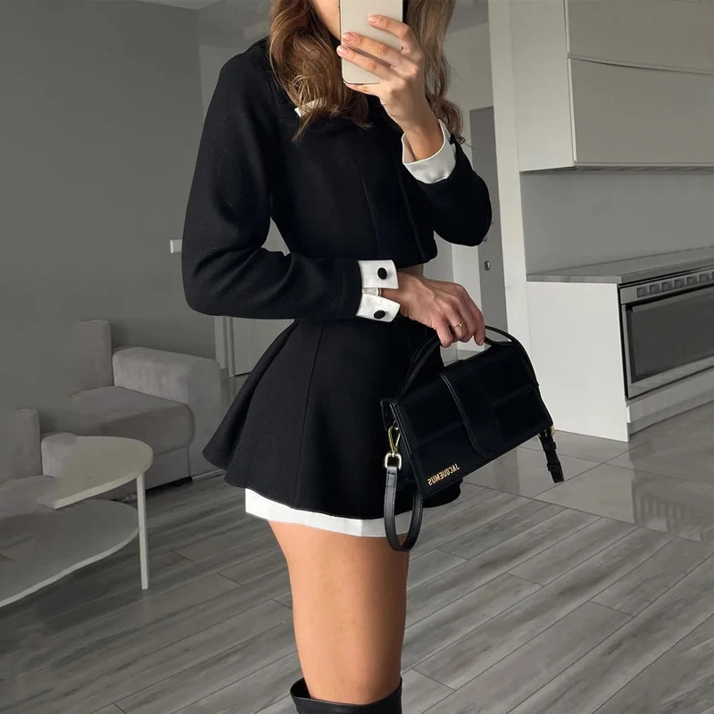 TARUXY Tweed Shorts Skirt Two  - Wool Suit Jacket 评论和价格