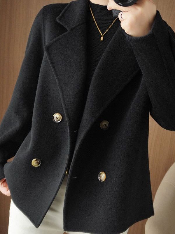 Trendy Thickened Woolen Coat W - Wool Suit Jacket 评论和价格
