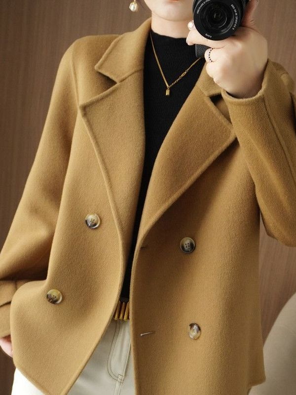Trendy Thickened Woolen Coat W - Wool Suit Jacket 评论和价格