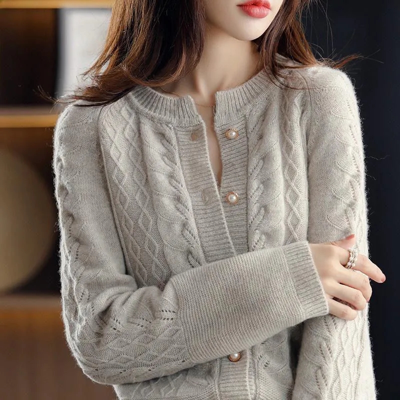 Vintage Knitted Cardigan Jacke - Wool Suit Jacket 评论和价格