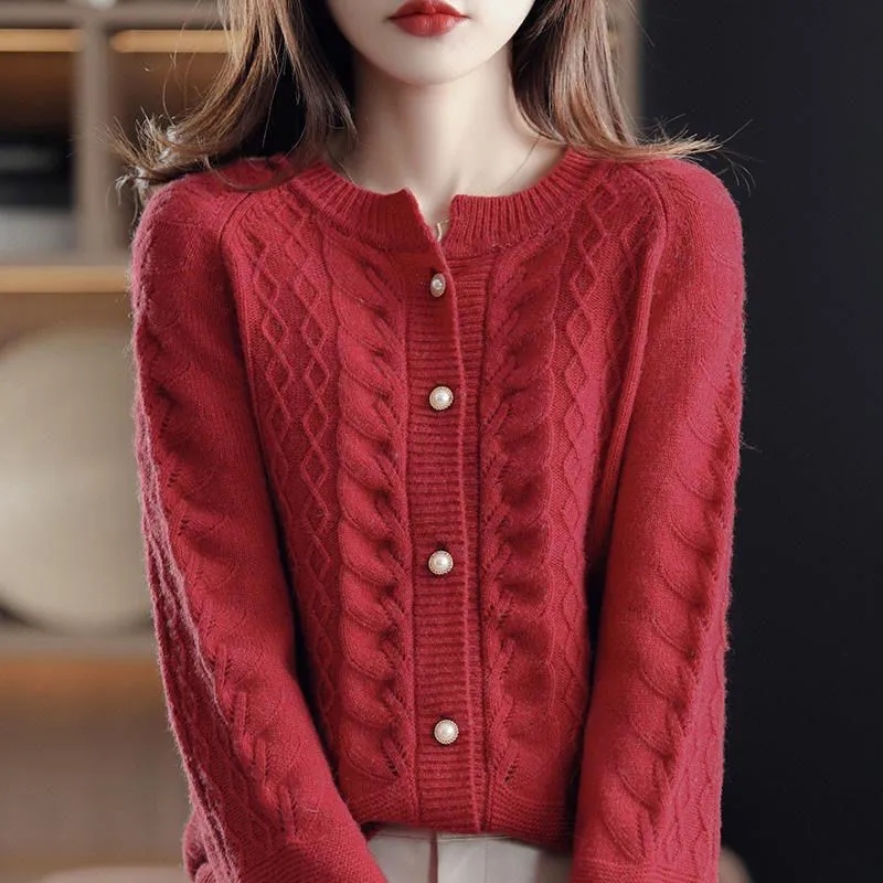 Vintage Knitted Cardigan Jacke - Wool Suit Jacket 评论和价格