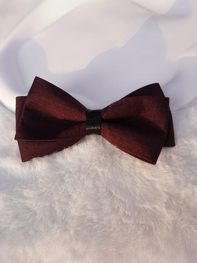 Burgundy Double-Layer Matte Bo - Men'S Formal Wear Bow Ties 评论和价格