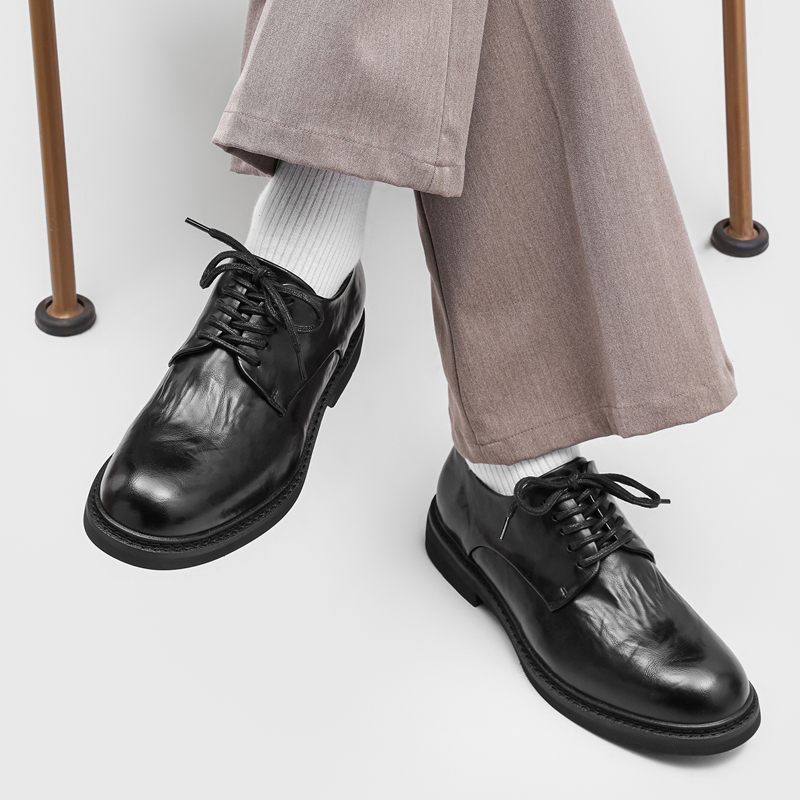 Light Luxury Pleated Men Derby - Formal Wear Men H&M 评论和价格