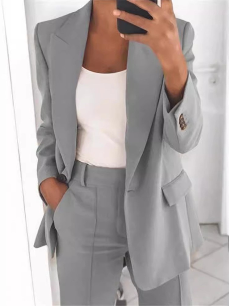 Women's Autumn New Fashion But - Wool Suit Jacket 评论和价格
