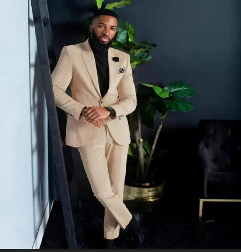 Yellow Men's Suits Slim Fit Si - Formal Wear For Men Yellow 评论和价格