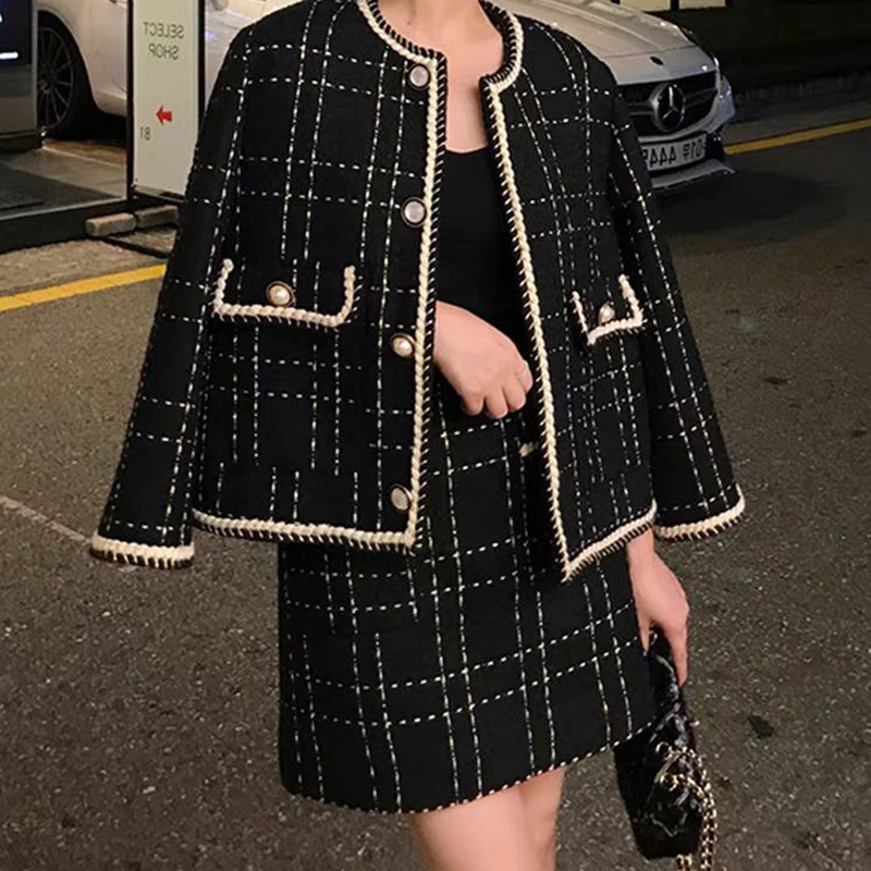 Women Fried Street Tweed Suit  - Wool Suit Jacket 评论和价格