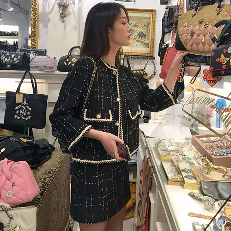 Women Fried Street Tweed Suit  - Wool Suit Jacket 评论和价格