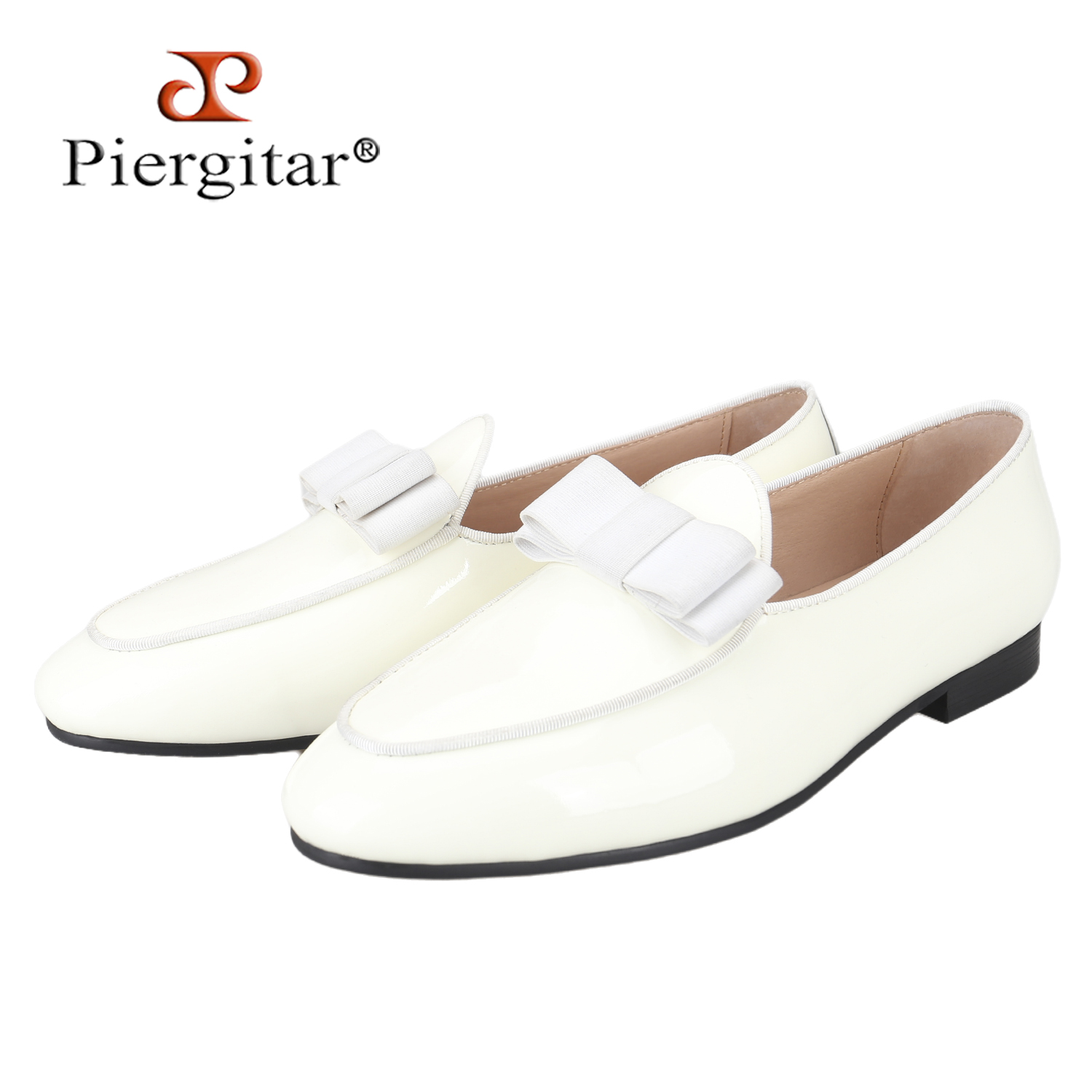 Piergitar White Patent Leather - Men'S Formal Wear Bow Ties 评论和价格