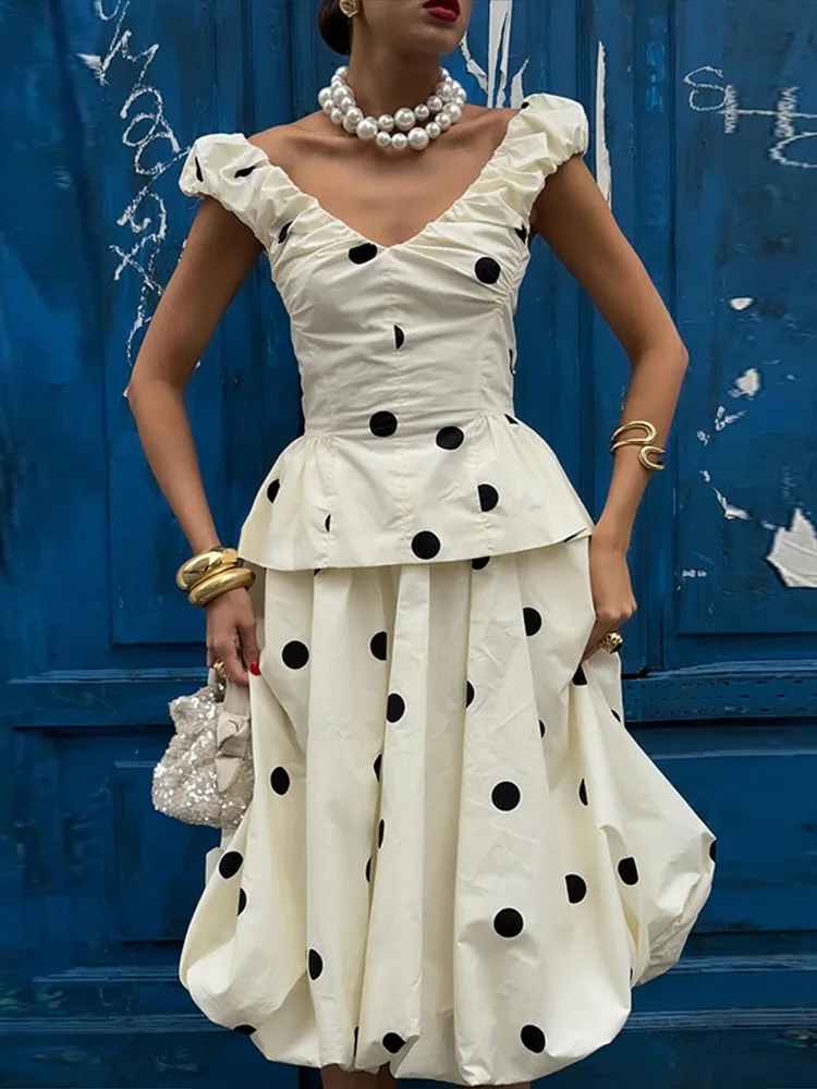 Elegant Polk Dot Women's Vest  - Men Formal Wear Set 评论和价格