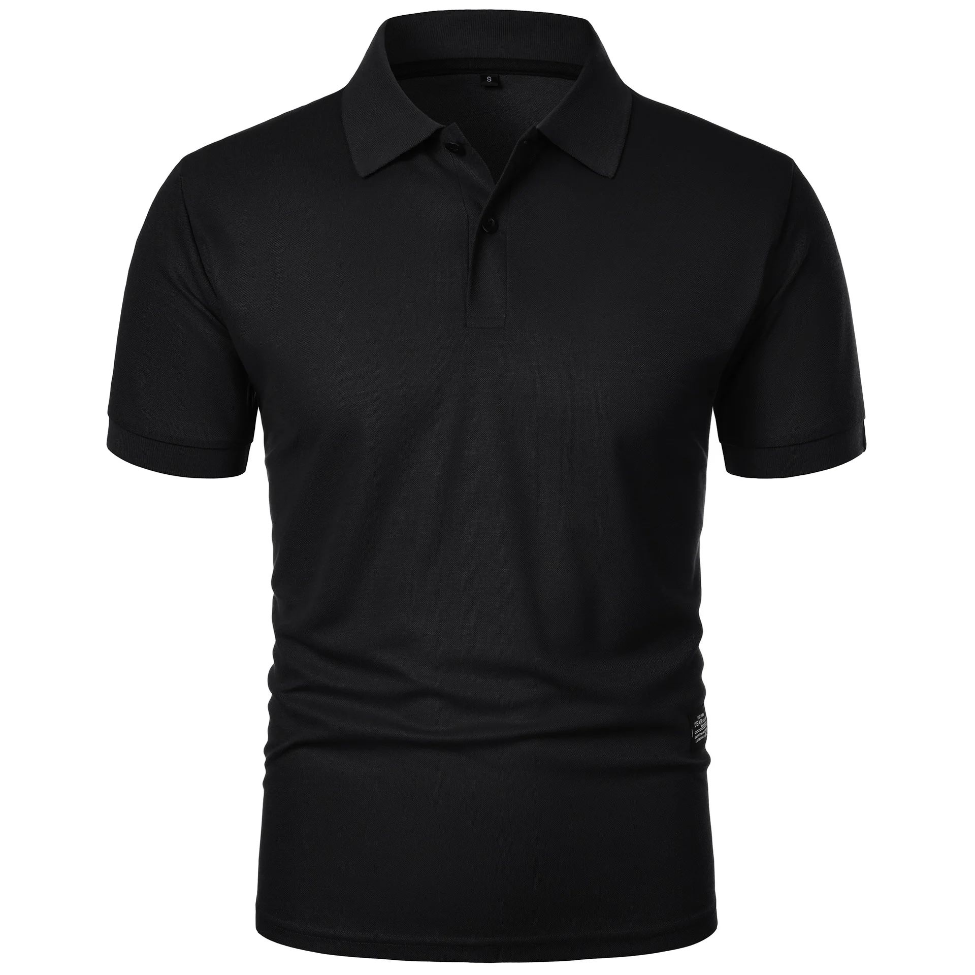 Men's Casual Polo Shirt Black  - Men Formal Wear Summer 评论和价格