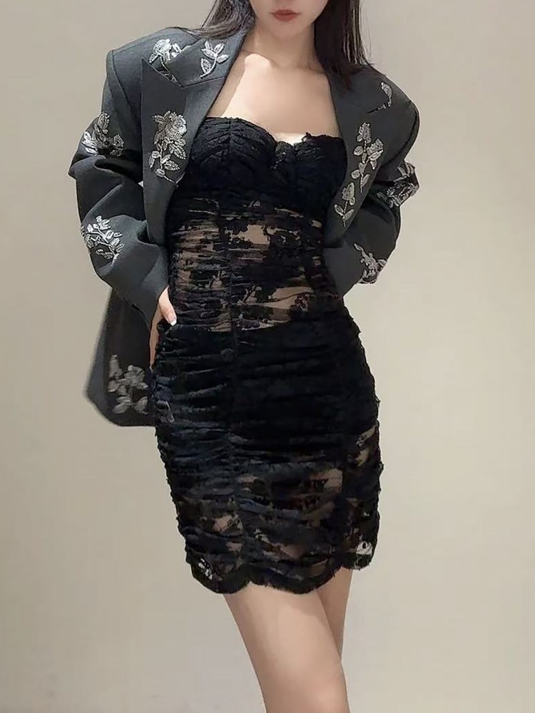 High Quality Women Gray Loose  - Wool Suit Jacket 评论和价格