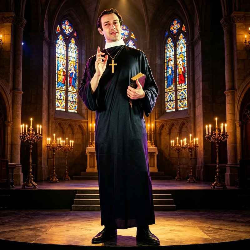 Classic Male Priest Stage Perf - Men Formal Wear Set 评论和价格