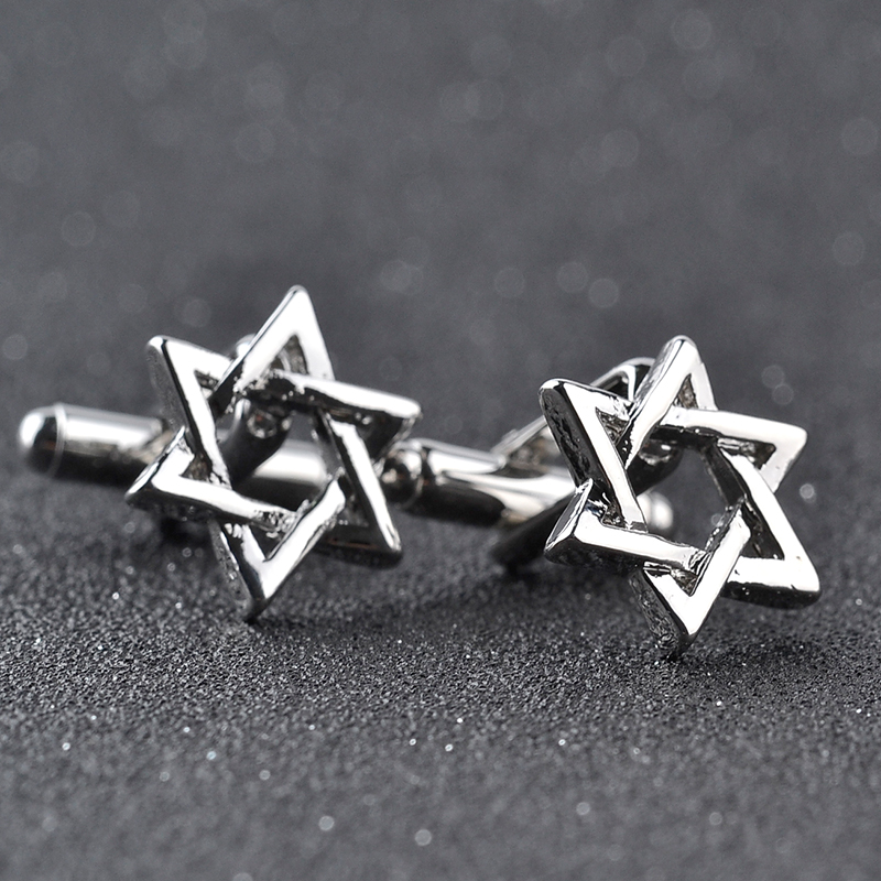 Hexagonal star Cufflinks For M - Dress Shirt French Cuff 评论和价格