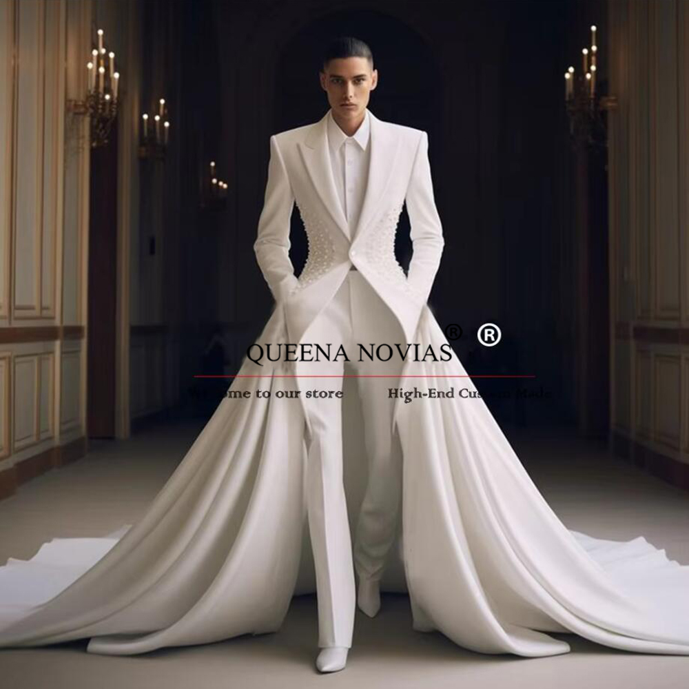 Elegant Pearls Men Suits With  - Men'S Formal Wear No Suit 评论和价格