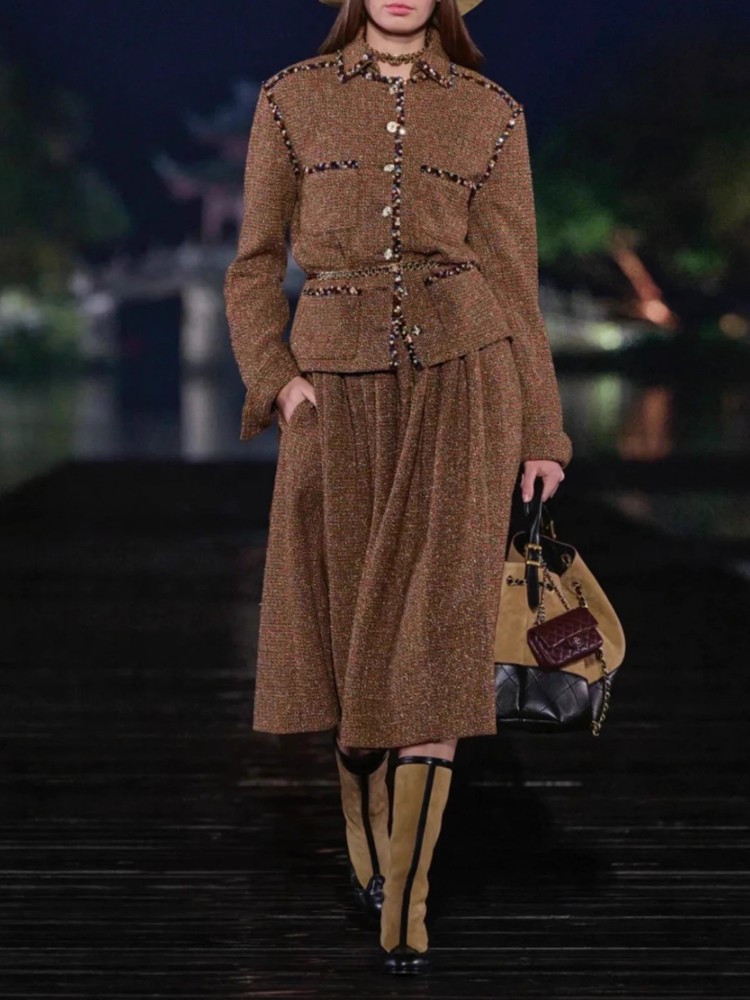 Female Elegant Turndown Collar - Wool Suit Jacket 评论和价格