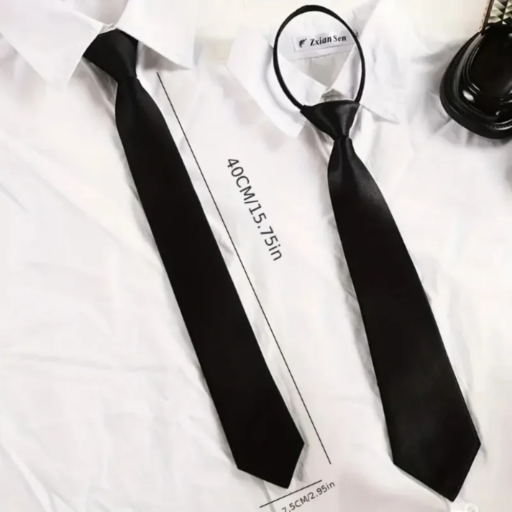 Unisex Matte Black Clip‑On Nec - Men'S Formal Wear For Funeral 评论和价格
